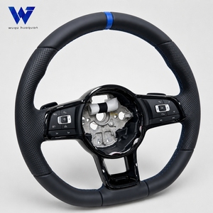Volante de Cuero de Ajuste Directo para Volkswagen Jetta 2.0, Golf GTI TDI, <span class=keywords><strong>Polo</strong></span> 1.8, <span class=keywords><strong>Polo</strong></span> 1.6, Golf Variant, <span class=keywords><strong>Polo</strong></span> 1.2, Passat CC, Golf SDI - Product Image 6