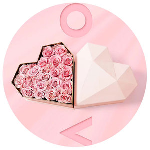 Heart Shaped Flower Box Heart AP55C Anniversary Christmas Birthday Valentine'S Day Gift Arrangements Paper Heart Shaped Flower Gift Box With Lid