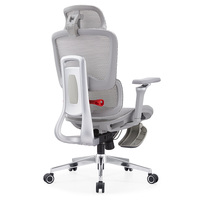 Chaise de bureau ergonomique moderne à dossier haut et confortable avec repose-pieds entièrement réglable en maille, garantie 5 ans