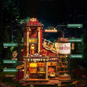 Cadeau <span class=keywords><strong>de</strong></span> <span class=keywords><strong>Noël</strong></span>, puzzle 3D en bois, modèle éducatif à assembler, artisanat fait main, blocs <span class=keywords><strong>de</strong></span> construction <span class=keywords><strong>de</strong></span> maison, jouet pour enfants - Product Image 2