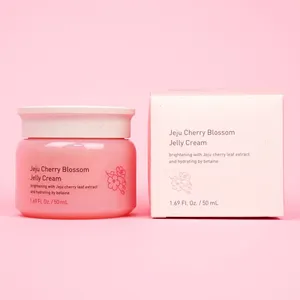 Op Maat Gemaakte Private Label Koreaanse Huidverzorgingsproducten Jeju Kersenbloesem Gelei Whitening Anti Veroudering Gezichtscrème