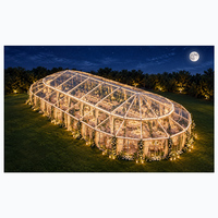 Grandes tentes d'événements en plein air Tente de fête de mariage en plein air pour les mariages Tente de chapiteau transparente en plein air pour les fêtes 300 500 personnes