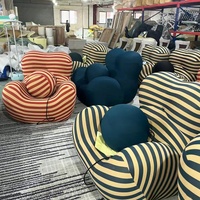Fauteuil de relaxation design et créatif, réglable, pour chambre, salon, hôtel, style tendance, en tissu rayé « Étreinte de Mère »