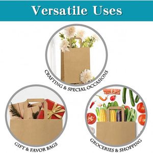 Bolsas de Papel Kraft Medianas Económicas de Aston, Bolsas de Compras de Papel Kraft, Bolsas de Papel Blancas con Asas - Product Image 5