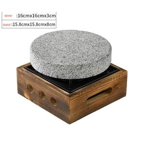 ร้านสเต็ก <span class=keywords><strong>หิน</strong></span>แกรนิตร้อน <span class=keywords><strong>หิน</strong></span><span class=keywords><strong>ลาวา</strong></span>สำหรับย่างสเต็ก แผ่น<span class=keywords><strong>หิน</strong></span>ย่างทรงสี่เหลี่ยมและทรงกลม พร้อมเตาแอลกอฮอล์ - Product Image 4