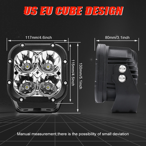 40W 5 pollici Cube Flex <span class=keywords><strong>Era</strong></span> fendinebbia ambra per Bronco Huilix fj cruiser - Product Image 6