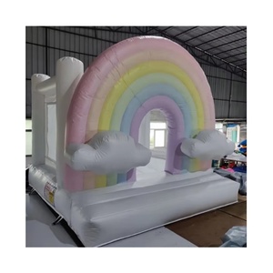 Cầu vồng pastel Bounce House Inflatable Bouncer tiệc cưới thuê lâu đài bouncy - Product Image 1