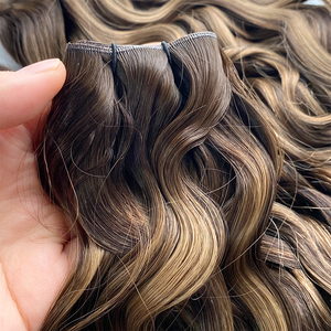 Extensiones de Cabello Remy Europeo con Doble Trama, Teñidas, con Textura de Ondas de Agua Rizadas, Color <span class=keywords><strong>Balayage</strong></span>, Todos los Colores Disponibles - Product Image 2