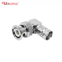 Adaptateur vidéo 90 degrés BNC à angle droit mâle vers BNC femelle en forme de L prise vers séparateur Jack connecteur adaptateur coaxial CCTV SDI RF