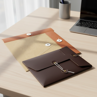 Carpeta de Documentos de Papel Kraft Personalizada con Logotipo Impreso, Bolsa de Archivo A4 para Oficina, Portafolio de Almacenamiento para Promoción Empresarial