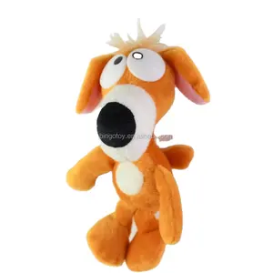 Schlussverkauf hochwertige weiche niedrige MOQ gefütterte Plüsch-Hundspielzeug mit großen Augen und Nase Plüschpuppe