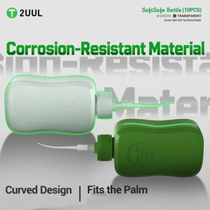 2UUL <span class=keywords><strong>CL51</strong></span> CL52 Botella de Plástico SoftSafe de 50ml con Punta Suave para Dispensar Solventes, Segura para Pantallas, para Reparación de Teléfonos, Caja Transparente Verde - Product Image 2