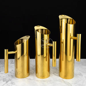 <span class=keywords><strong>Pichet</strong></span> à boisson froide élégant de 1,7 l 1,4 l <span class=keywords><strong>1l</strong></span> <span class=keywords><strong>Pichet</strong></span> à eau en acier inoxydable revêtement PVD Bouilloire à limonade <span class=keywords><strong>Pichet</strong></span> à sangria pour restaurant - Product Image 1