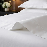 Parure de lit de luxe en jacquard blanc uni, 100 % coton, pour hôtels de luxe, vente en gros, taille personnalisée