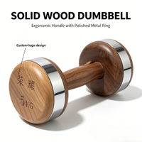 Ensemble d'haltères réglables en bois massif, légers et durables, avec support de rangement, pour la maison, de luxe, pour le fitness, avec logo personnalisé, vente en gros