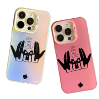 Conception de dessin animé à la mode pour étui iPhone pour 14 15 17 PRO MAX comprenant une poignée de téléphone Protection contre les chocs citation de voyage sac OPP