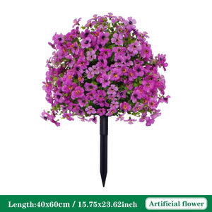 ดอกไม้ประดิษฐ์ทรงกลมสีม่วง จินเหอ ทำจากโพลีเอสเตอร์ สำหรับตกแต่งพื้น น้ำหนัก 300 กรัม - Product Image 2