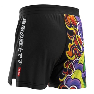 Pantalones Cortos de Gimnasio Nogi Grappling Judo High Slit Ghost Face Warrior para Boxeo, Muay Thai, MMA al por Mayor - Product Image 3
