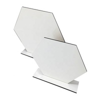 Plaque Photo hexagonale vierge imprimable de 8/10 pouces, Design personnalisé, panneau de bureau pour médias sociaux, Sublimation