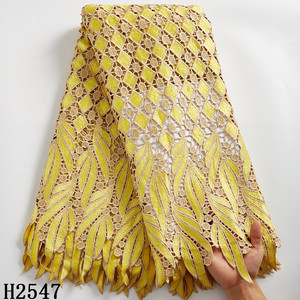 Tela de encaje de <span class=keywords><strong>guipur</strong></span> <span class=keywords><strong>con</strong></span> <span class=keywords><strong>piedras</strong></span> Multicolor, tela de encaje <span class=keywords><strong>bordado</strong></span> nigeriano, venta al por mayor, 2547 - Product Image 4