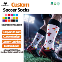 Nouvelles Chaussettes de Supporter Personnalisées Tendance Coupe du Monde de Football en Coton Respirantes à Motifs Originaux