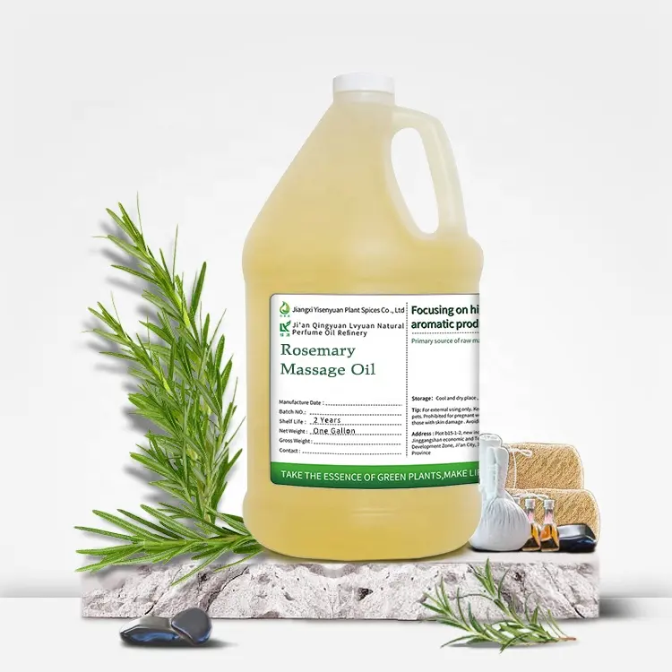 Essential Oil Factory One Gallon Rosemary Massage Oil Muscle Relaxer Ideal for Full Body Massage Refresh Massage Oil
