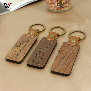 LLavero de Metal y madera Natural con logotipo grabado, llavero de cuero para coche, pedante para regalo del <span class=keywords><strong>padre</strong></span> - Product Image 5