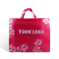 Sac fourre-tout écologique réutilisable en tissu non tissé rose laminé de luxe avec logo imprimé personnalisé