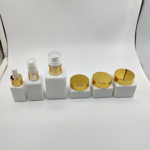 ขวดแก้วใส60มล. สีทองสเปรย์ด้านบนน้ำผึ้งสีขาว750มล. พร้อมขวดหยด2ออนซ์ขวดบรรจุภัณฑ์ผลิตภัณฑ์สีขาวเคลือบ - Product Image 1