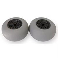 Roues de plage en PU personnalisées de 9 pouces, pneus pour VTT et camping-cars, roues pneumatiques en polyuréthane pour chariots d'extérieur