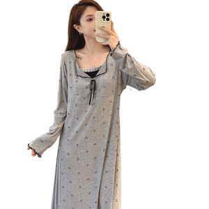 Pijamas <span class=keywords><strong>de</strong></span> Primavera 2026: Camisón Modal con Relleno en el Pecho y <span class=keywords><strong>Pijama</strong></span> a Juego - Product Image 1