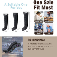 6 Chambre Compression Bottes Récupération Pied Taille Jambe Dispositif De Drainage Lymphatique Air Compression Jambe Masseur pour Athlète