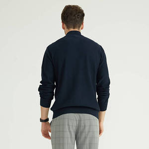 Sweater <strong>Men's</strong> Cashmere Pullover Custom Sweater Autumn/winter Youth Business Casual Lapel Solid Color Long Sleeve <strong>Polo</strong> Autumn Jac - Product Image 2