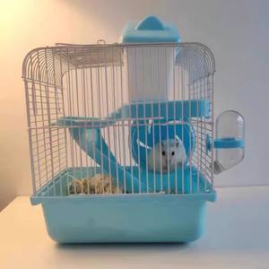 Gabbia per criceti per animali domestici portatile piccola gabbia per animali domestici criceto giocattolo sportivo ruota da corsa casa di porcellini d'India - Product Image 1