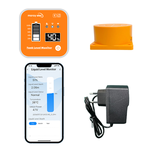 ME201R Smartlife Tuya APP <b>Wireless</b> Ultrasonic LCD Temperature Time Oil Level Sensor Alarm Indicator Level Monitor - Product Image 1