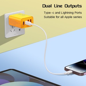 อะแดปเตอร์ชาร์จเร็ว 120W PD 3.0 USB Type-C 2 พอร์ต SCP สำหรับรถยนต์และเดสก์ท็อป ชาร์จไฟแบบติดผนัง ปลั๊กแบบ UK OTP - Product Image 4