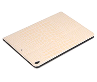 Étui pour tablette en cuir véritable Aarons avec fente pour cartes, couleur personnalisée, motif croco, support pour ordinateur portable, fabrication usine