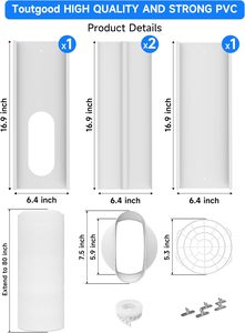Kit de ventilation de fenêtre pour <span class=keywords><strong>climatiseur</strong></span> portable, tuyau d'évacuation, <span class=keywords><strong>raccord</strong></span> universel en plastique 13 pièces pour <span class=keywords><strong>climatiseur</strong></span> domestique, installation facile, haute performance - Product Image 5