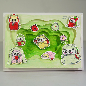Set di Giocattoli per <span class=keywords><strong>Disegno</strong></span> 3D a Strati con <span class=keywords><strong>Panda</strong></span> per Bambini, 6 Colori da 4,5ml, Giocattolo Educativo per Pittura Artistica - Product Image 4