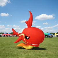 Mascotte de requin gonflable en PVC, design personnalisé d'usine, imperméable, pour publicité intérieure et extérieure