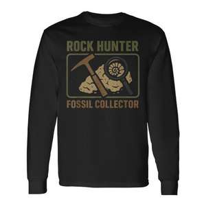 T-shirt à manches longues Paleontology Rocks Earth Science pour adulte, unisexe, col rond, imprimé numérique - Product Image 1