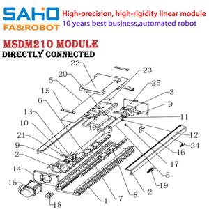 SAHO MSDM210 Lineer Ray Kılavuzlu Sürgülü Tabla Sıvı Kristal Ekranlı Motorlu Rulmanlı 100mm Alüminyum Lineer Tabla Aktüatör Cetveli Bilyalı - Product Image 5