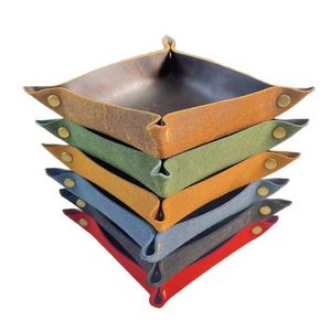 6 Colors Genuine Leather DND Dice <b>Rolling</b> Tray & <b>Mat</b> for RPG Personalized Engraved Dice Holder-Welcome Gifts Promotional Durable - Product Image 2