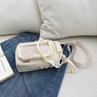 Sac bandoulière Ita personnalisé en usine avec cordon de serrage, porte-bouteille et poche transparente pour l'affichage des badges, mini sac à bandoulière en nylon Itabag
