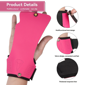 Tùy chỉnh Deadlift cao su cọ bảo vệ tay Grip không có lỗ calleras bảo vệ vật liệu PVC mỏng Non-Slip đào tạo unisex sức mạnh - Product Image 2