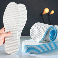 Semelles intérieures de sport en PU hautement élastiques, respirantes et confortables, avec absorption des chocs, en EVA bleu pour chaussures