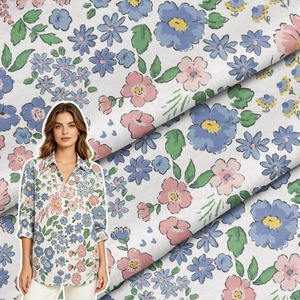 Sin Pedido Mínimo, Muestra Gratuita, Tela Poplin de Algodón Transpirable con Impresión Digital Personalizada, 100% Algodón Orgánico para Ropa de Mujer - Product Image 1