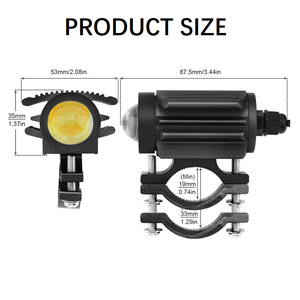 Faro Delantero para Motocicleta, Luz Antiniebla LED, Lámparas de Conducción, Foco Auxiliar para Honda, Yamaha, Suzuki, <span class=keywords><strong>Hero</strong></span>, <span class=keywords><strong>Italika</strong></span>, Jawa - Product Image 2
