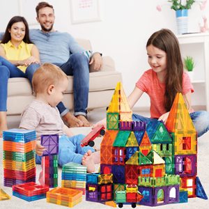 100 pièces <span class=keywords><strong>de</strong></span> blocs <span class=keywords><strong>de</strong></span> <span class=keywords><strong>construction</strong></span> magnétiques, ensemble magnétique préscolaire pour les tout-petits et les enfants, jouet éducatif interactif STEM, tuiles magnétiques - Product Image 4