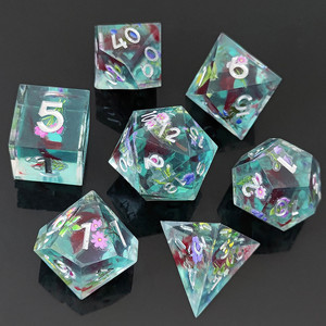 Ensemble de dés DND en résine polyédrique à <span class=keywords><strong>7</strong></span> pièces avec logo personnalisé, chat noir, pour les jeux de rôle sur table D&D - Product Image 6